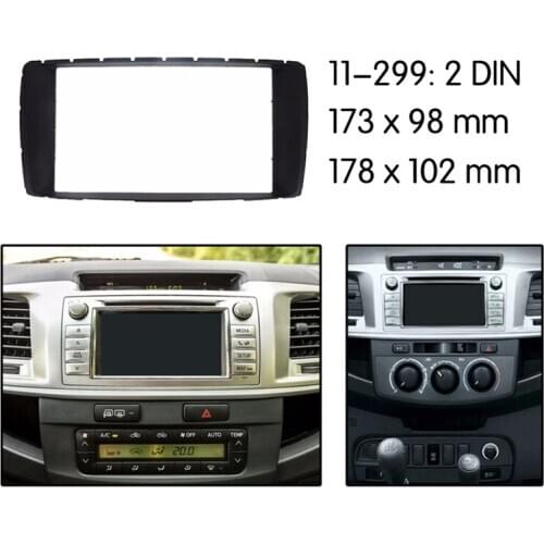 2Din Car Stereo Radio Panel Frame for Toyota Hilux Fortuner 2012 2013 2014