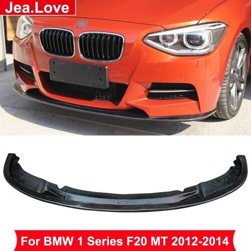 3D Type Real Carbon Fiber Front Shovel Bumper Lip Diffuser Car Exterior Styling Parts For BMW 1 Series F20 MT 2012-2014