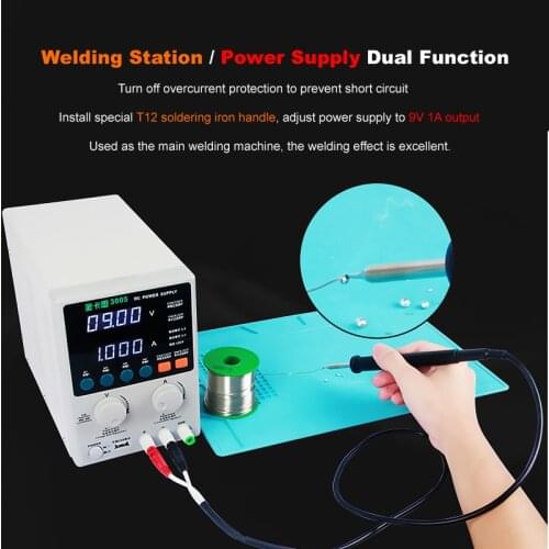 Power regula DC Regulated Power Supply Adjustable Amperometer 30V 5A Shortkiller Circuit Short Repair Welding Station 2in1 Tool