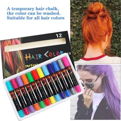 Hair Chalk Pen Disposable Hair Chalk Temporary Hair Dye Pen Hair Dye Pen Beauty Care Hair Styling Tool Crayons Hair Dye Pastels