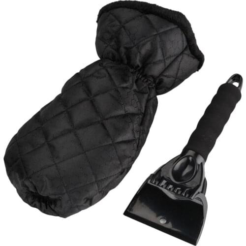 Car Windshield Ice Scraper with Warm Gloves for Keeping Warm Snow Shovel Brush Detachable Snow Removal Tools for Cars Vehicles