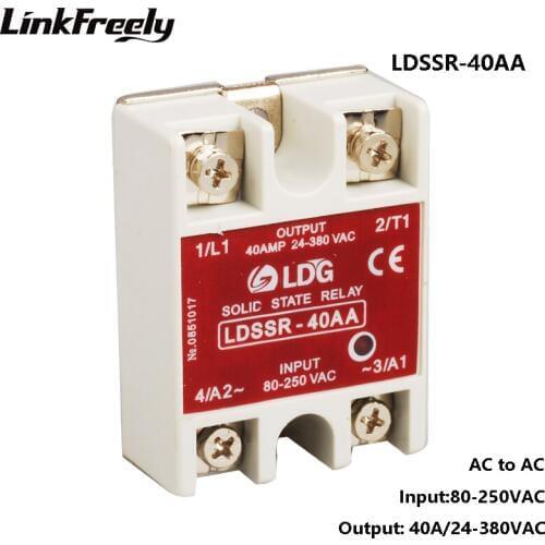 SSR-40AA 40A 220V Relay Solid State Input 80-250VAC Output 24-280V AC AC SSR Relay Switch Board SSR 40AA 25AA 10AA 80AA