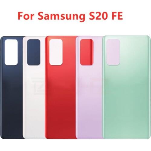For Samsung Galaxy S20 FE Back Glass Battery Cover Door Rear Glass Housing Case For Galaxy s20FE G780 Back Cover