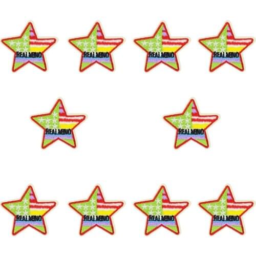10pcs star flag embroidered patches for clothing iron on patches for clothes badges clothes iron-on patches for jeans