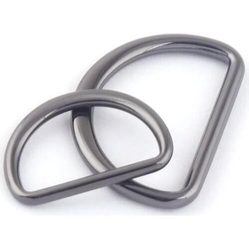 15/20mm Gunmetal Slide D Ring Adjustable Buckle Dog Collar Supply Purse Bag Handbag Clasp Leather Webbing Belt Strap Buckle
