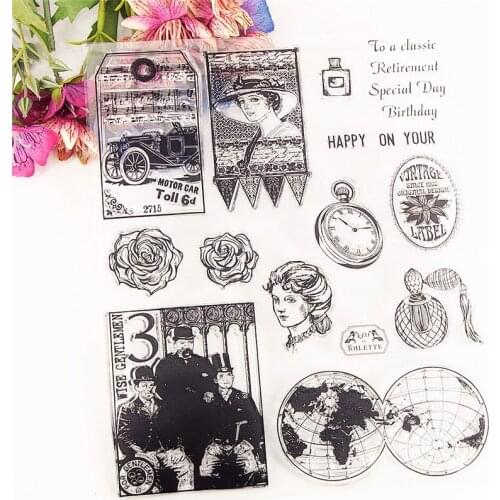 17x21.5cm Women series TPR Transparent Silicone Rubber Clear Stamps cartoon Scrapbooking/DIY Easter wedding album