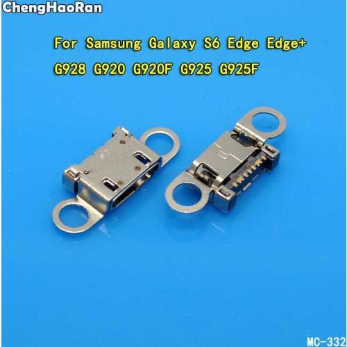 ChengHaoRan 2pcs Micro USB Jack Socket Charging Port Plug Connector For Samsung Galaxy S6 Edge Edge+ G928 G920 G920F G925 G925F