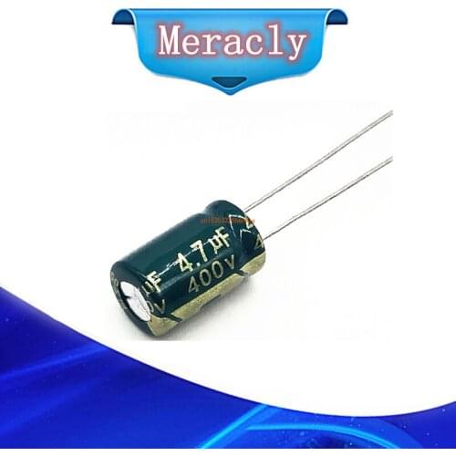 10pcs/lot 400v 4.7UF high frequency low impedance 400V 4.7UF aluminum electrolytic capacitor size 8*12 S22 20