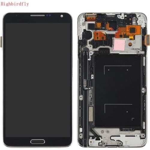 Highbirdfly For samsung Note 3 N9005 note3 n900 n9000 Lcd screen Display+Touch Glass Digitizer Frame Assembly TFT can adjust