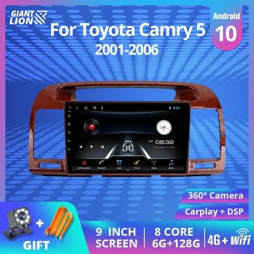 2Din Android 10.0 Car Radio For Toyota Camry 5 XV 30 2001-2006 Car Multimedia Video Player Navigation GPS Autoradio No 2 Din DVD