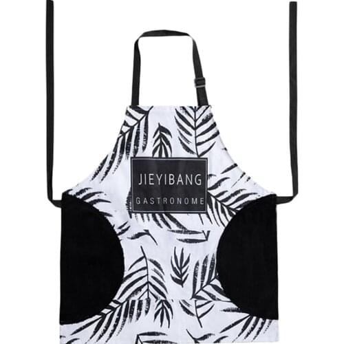Home Adjustable Hand-wiping Apron Fashion Cooking And Cooking Kitchen Oil-proof Chef Waiter Cafe Shop Bbq Hairdresser Aprons