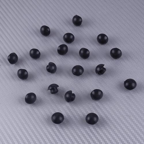 DWCX 20pcs Black Rubber Car Tool 2 Tons Horizontal Jack Hydraulic Rod Filler Plug Plunger 8mm Accessory