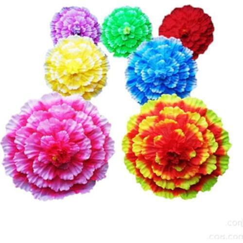 FEECOLOR 1pcs Spanish Dancing peony umbrella double-sided large Flower petals group Belly Dance performance prop stage supplies