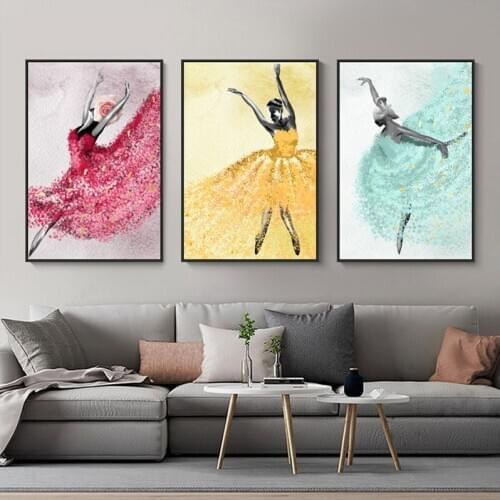 Figure posters canvas Home decoration painting dance girl mural Figure painting Printing painting modern Large poster