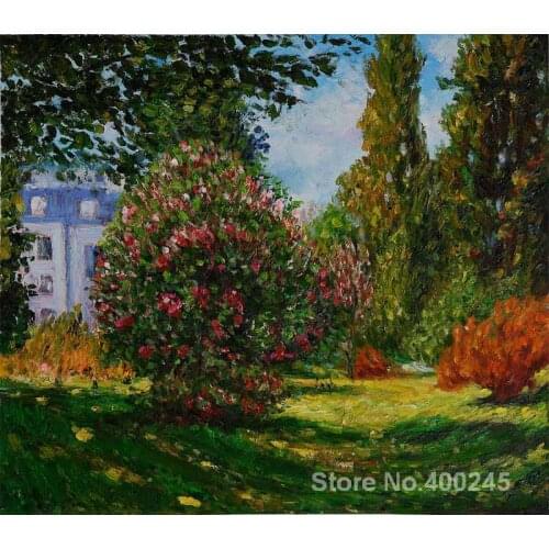 Painting by Claude Monet Il Parco Monceau b Redroom decor oil on Canvas Handmade High quality