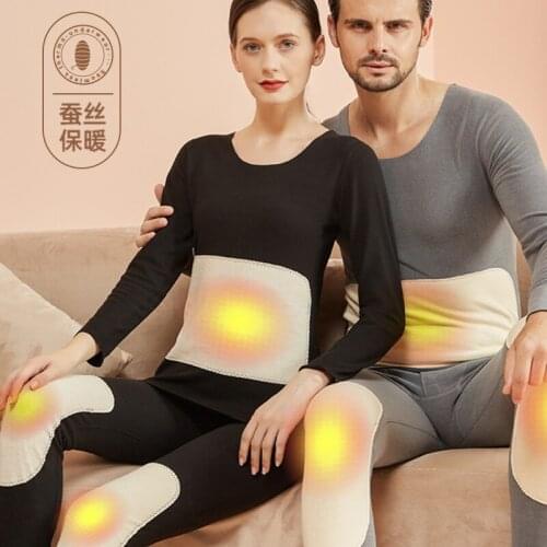 Thermal Underwear Sets Warm Casual Underwear Cotton Long Johns Sets Female Golden Velvet Thermal Pajamas Men Underwear Pants