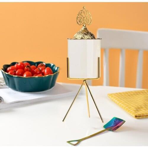 Arab Ceramics Incense Burner With Shelf Eid Plating Incense Holder Middle East Bakhour Burner Creative Home Decorative Ornaments