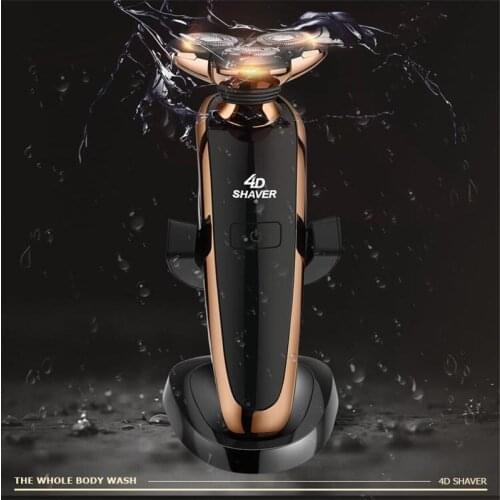 Washable Electric 3D Beard Shaver Razor Floating Rotary Men Wet Dry Shaving Machine Face Hair Trimmer Moustache Clipper Shave