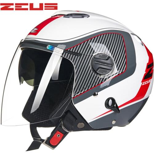 ZEUS MenS Motorcycle Helmet Scooter Bicycle Double Lens Cycling Scooter Summer Winter Helmet Motos Motorbike Motor Bike Helmets