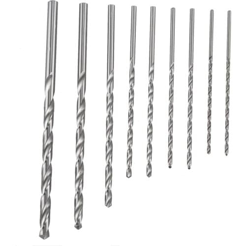 HLZS-EXTRA LONG HSS DRILL BITS 2mm 2.5mm 3mm 4mm 5mm 6mm SET