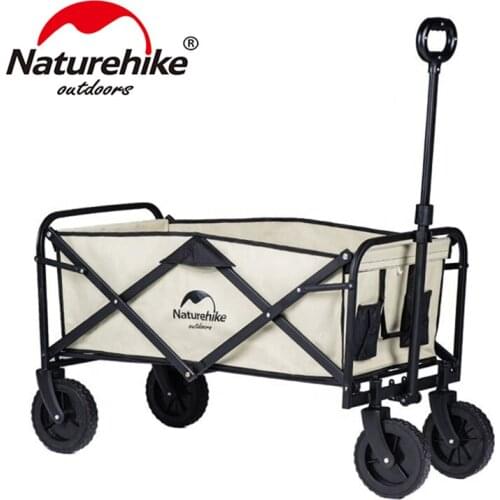 Naturehike Outdoor Portable Folding Storage Oxford Cloth Wear-Resistant Trolley Camping Picnic Adjustable Length Trolley