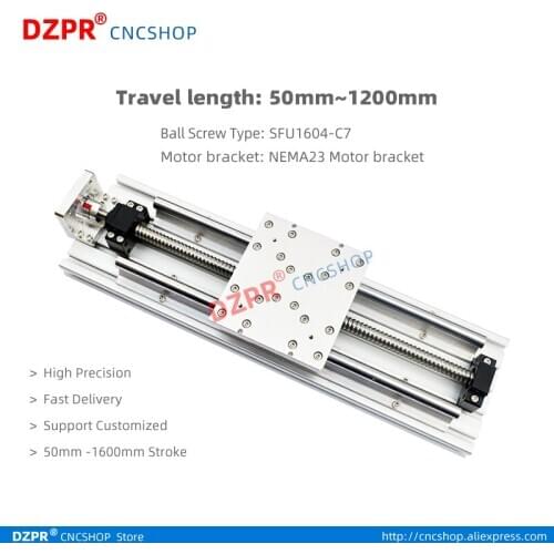 SFU1604 RM1604 High Precision Ball Screw Linear Modules effective stroke 50mm-1200mm for CNC table engraving machine kit