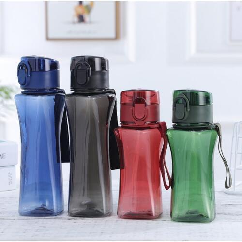 Sports Water Bottles 400/600ml Fashion 4 Colors Protein Shaker Hiking Travel My Bottle For Water Plastic Drinkware BPA Free