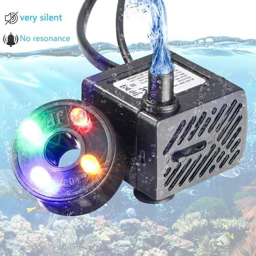 Ultra-Quiet Submersible Water Fountain Pump Filter Fish Pond Aquarium Water Pump Tank Fountain