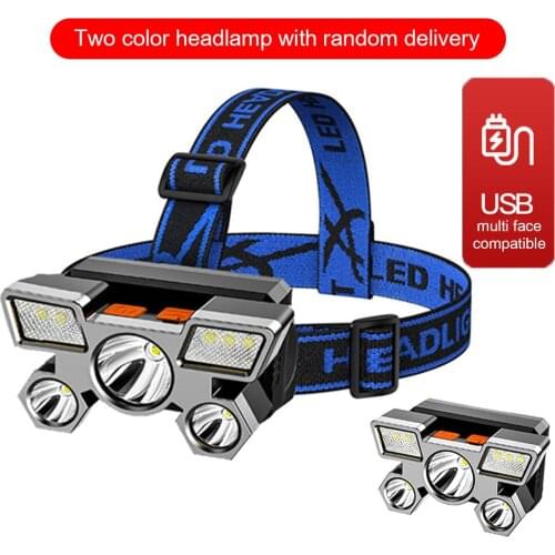 350LM LED Headlamp USB Rechargeable Waterproof Outdoor Fishing Headlight