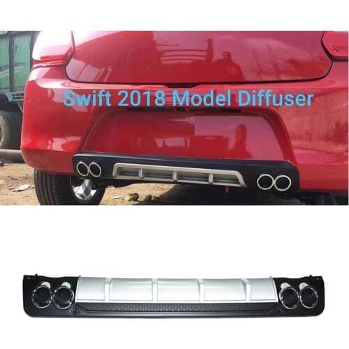 EXTERIOR AUTO PARTS REAR SPOLIER BUMPER TRIMS COVER REAR DIFFUSER LIPS FIT FOR SUZUKI SWIFT 2018 DIFFUSER ACCESSORIES