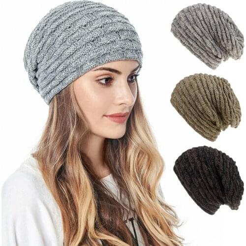 Winter Beanie for Women Fleece Lined Warm Knitted Cap Winter Casual Slouchy Hat
