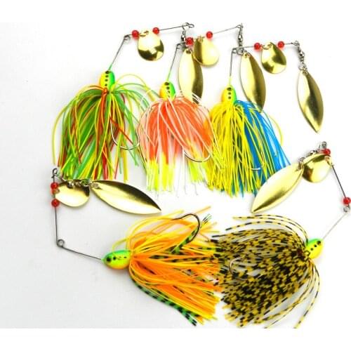 Value C 5Pcs/Bag 16.3g/pcs Fishing Fake Hard Spinner Lure Spinnerbait Pike Bass SP001