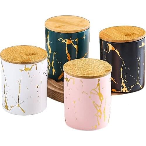 350ml Nordic Style Sealed Jar Ceramic Dried Fruit Coffee Bean Scented Tea Candy Food Storage Container Storage Bottle