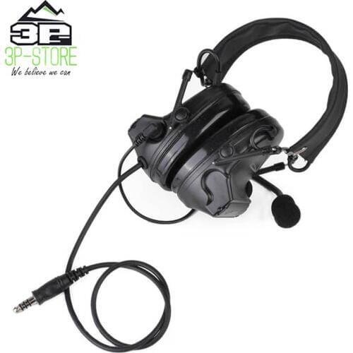 WADSN Softair Aviation headset Comtac ii Headset Peltor Noise Canceling Headphone Hunting Earphone paintball WZ041
