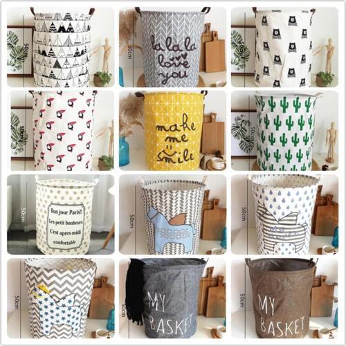 Large Folding Laundry Basket Dirty Clothes Storage Basket For Toy Necktie Socks Creative Fabric Laundry Organizer Clothes Box