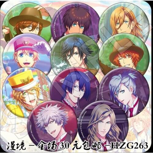 11pc/set 58mm Cool Uta no Prince-sama LOVE Hansome Stars Game badge Brooch Pins acrylic Icons