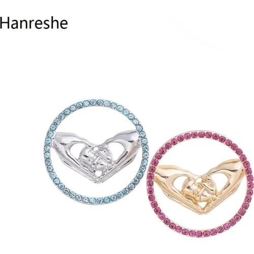 Heart Shaped Zircon Crystal Brooch Pin Mothers Love Mothers Day Gynecologist Nurse Pins Lapel Badge Medical Brooch Jewelry