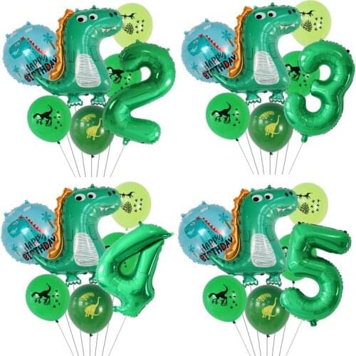 1set Dinosaur Foil Balloons Boys Animal Balloons Happy Birthday Balloon Baby Kids Toy Birthday Party Jurassic World Decor Globos