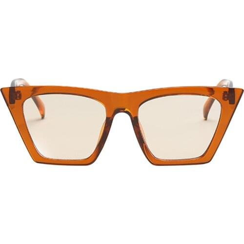 Fashionable Cateye Sunglasses Cat Eyes Vintage Transparent Glasses Mirrored