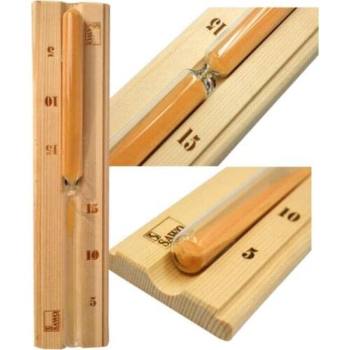 Steam Sauna Room Wooden Sandglass Timer Accurate Heat Resistant Bathroom 15 Minutes Hourglass Wall Sand Clock for Spa Bath