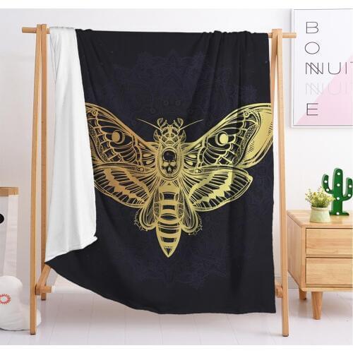 2020 new popular Bohemian elephant lion export double single boy girl throw blanket tapestry sleeping blanket soft flannel blank