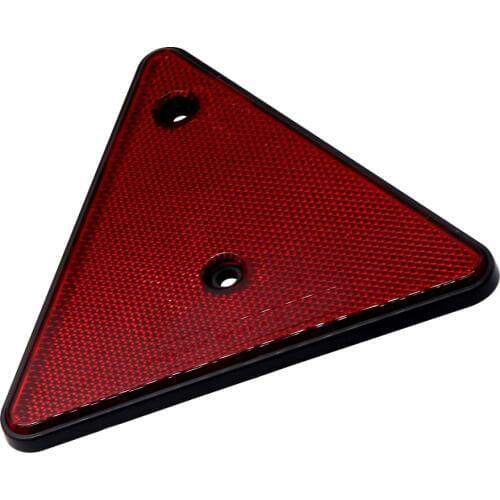 Plastic Triangle Reflectors Tail Brake Light Stop Sticker Universal for Motorcycles Vehicle Car Truck - Red