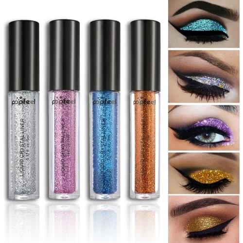 POPFEEL Sexy Sparkling Eye Glitter Diamond High Gloss Shimmer Laser Eye Shadow Powder Gliter Makeup 12 Colors Long-Lasting TSLM1