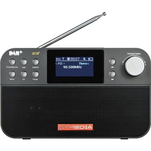 GTMEDIA Z3 Z3B Receiver Portable Digital DAB stereo/ RDS Multi Band Radio Speaker with Alarm Clock TFT Color LCD Display