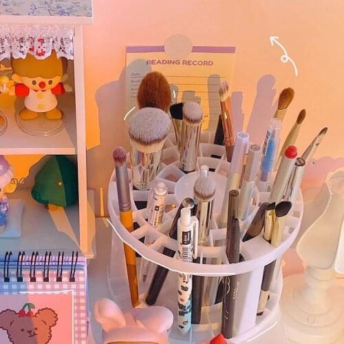 49 Slots Portable Makeup Brush Holder Eyebrow Pencil Eyeliner Brush Stand Hanger Desk Cosmetic Organizer Pencil Holder