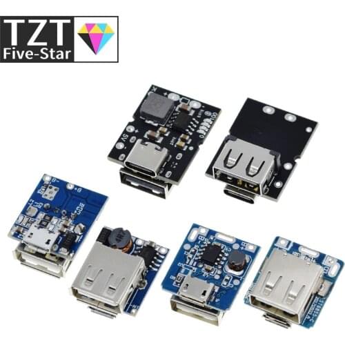 Type-C / Micro USB 5V 1A 2A Boost Converter Step-Up Power Module Mobile Power Bank Accessories With Protection LED Indicator