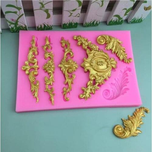 European Style Relief Lace Silicone Molde Kitchen Gadgets Home Fondant Molds Sugarcraft Border Dessert Cake Decorating Tools