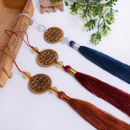 DIY Apparel Sewing Wood Chinese Knot Color Polyester thread Hanging Sling Curtain Decorative Tassel Fringe 10pc/lot
