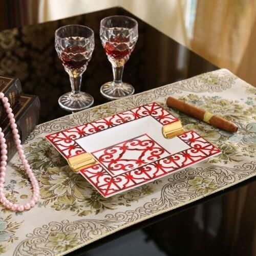 Cigar ceramic ashtray home creative Porcelain ashtray Living Room Creative Tobacco Cigarette Smoking Accessories large Classic
