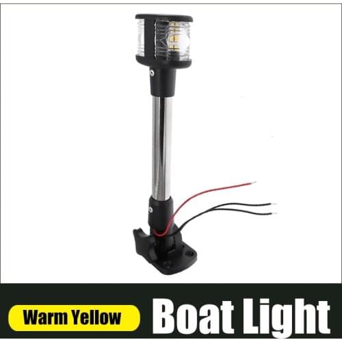 12 V LED Navigation Light Waterproof Boat Yacht Navigation Anchor Light 360 Degree All Round with Warm White Lights